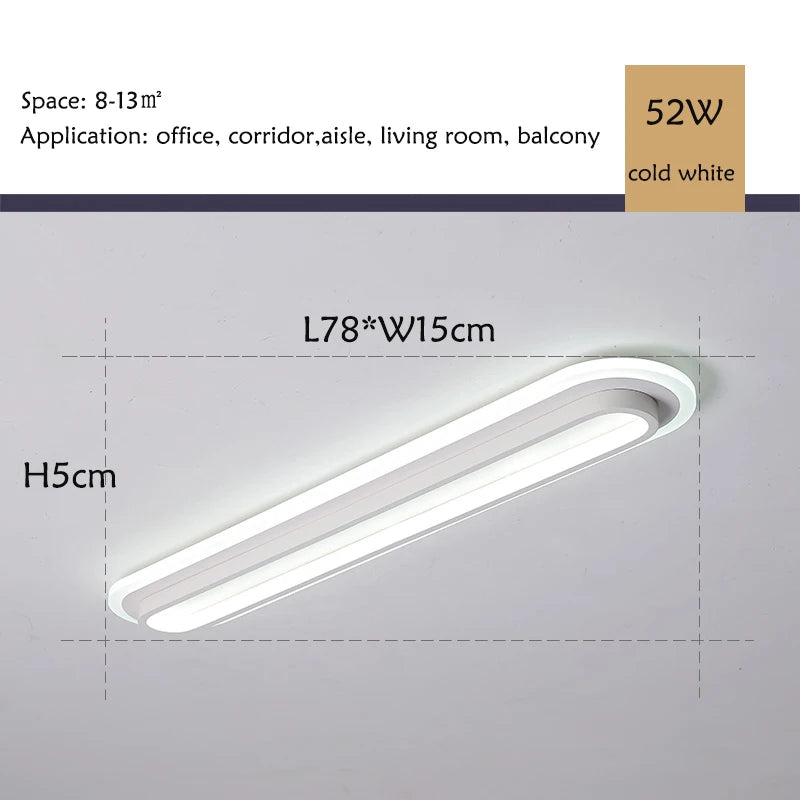 Minimalist Long LED Ceiling Light Strip - Shine Room