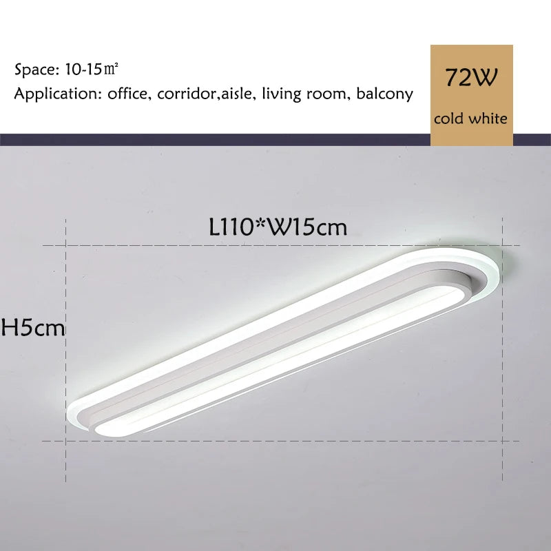 Minimalist Long LED Ceiling Light Strip - Shine Room