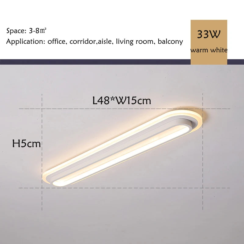 Minimalist Long LED Ceiling Light Strip - Shine Room