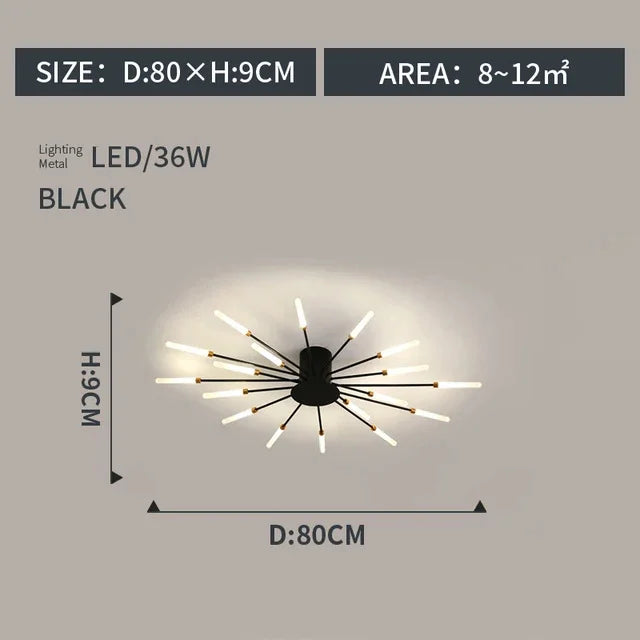 Modern Art Ceiling Light LED Luster Indoor - Shine Room