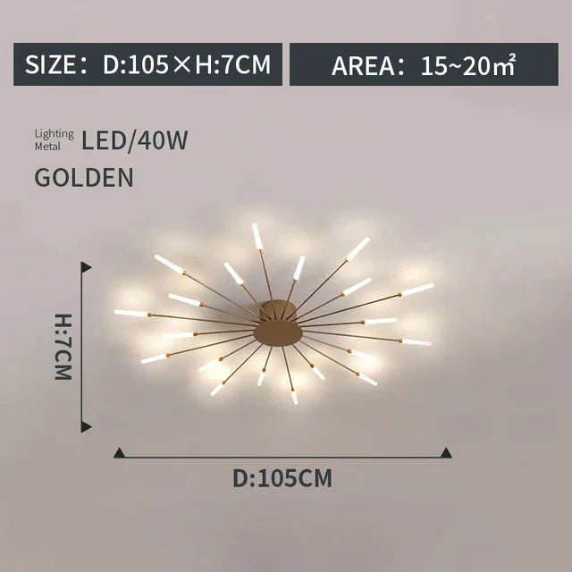 Modern Art Ceiling Light LED Luster Indoor - Shine Room