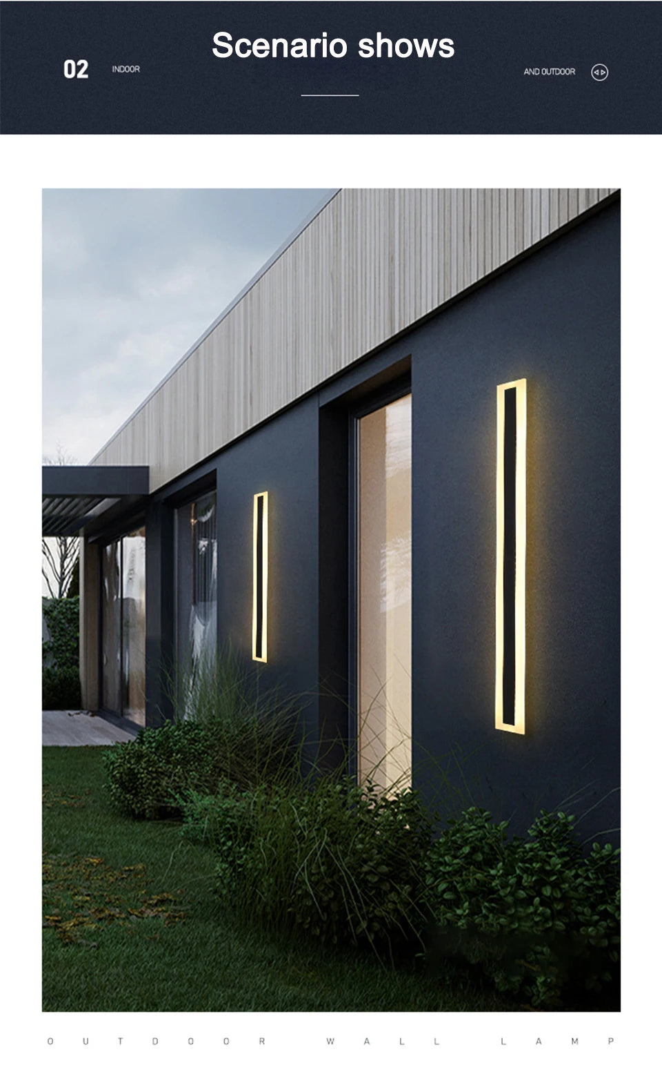 Modern LED Long Wall Lamp IP65 Waterproof - Shine Room