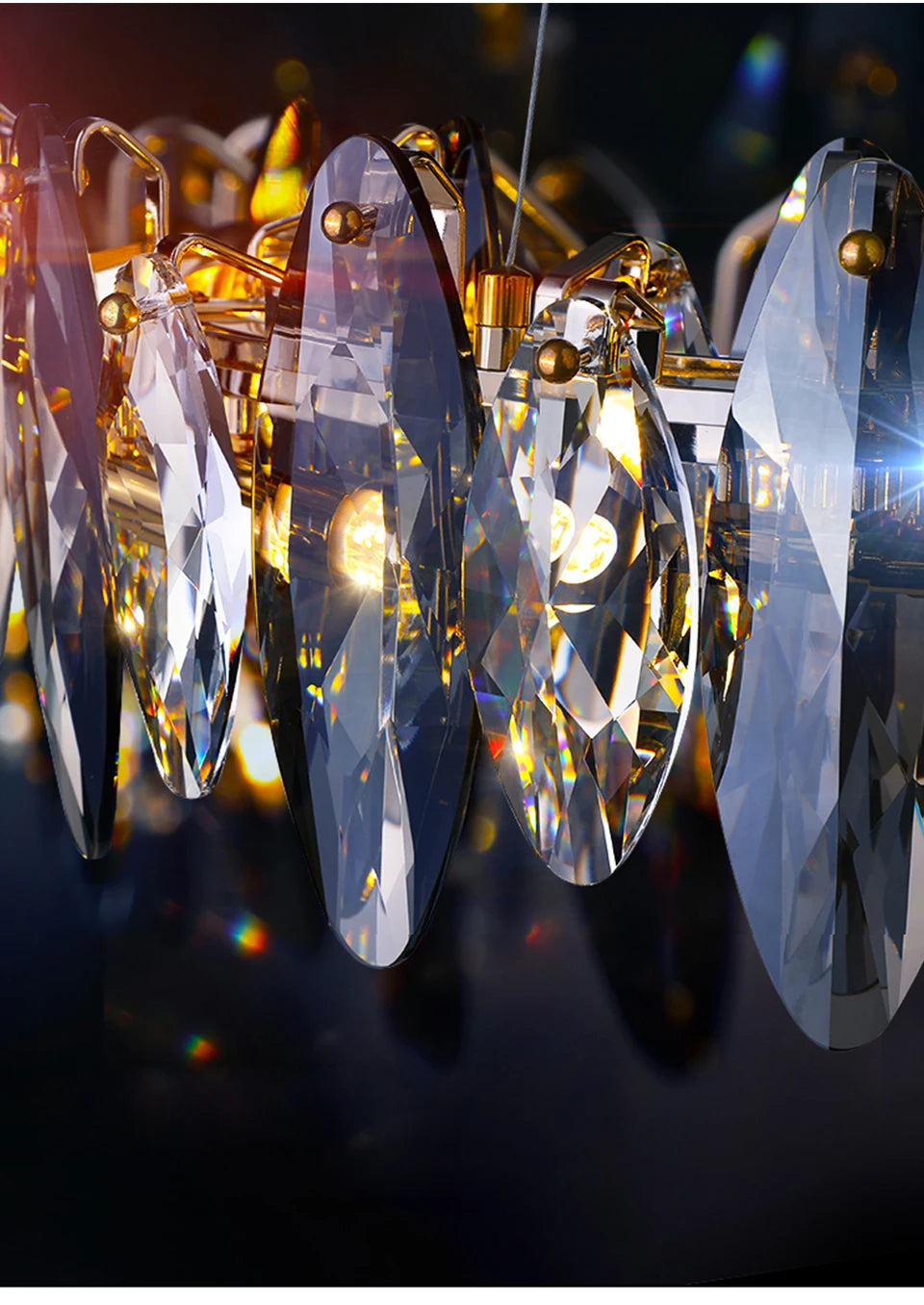 Modern Luxury Crystal Chandelier Round Wave Design - Shine Room