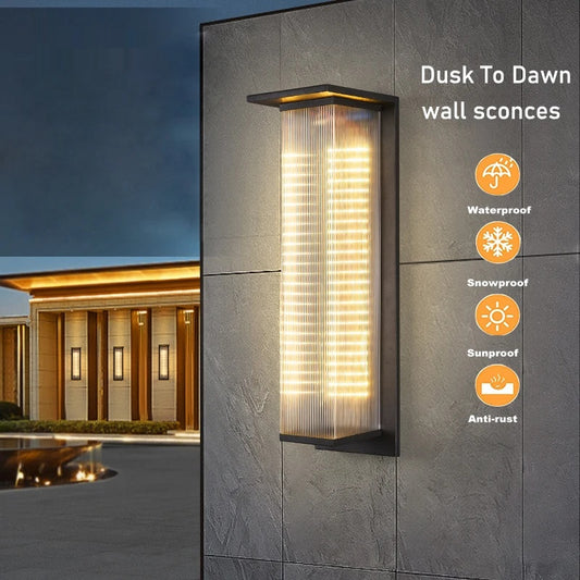 Solar Porch Wall Light Dusk to Dawn Lantern - Shine Room