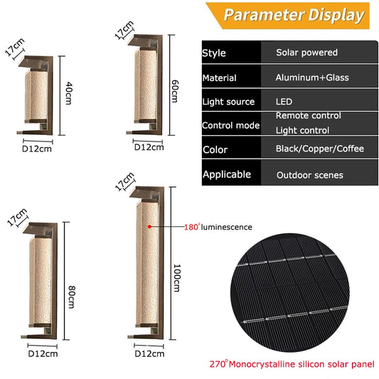 Solar Wall Light Outdoor Dusk to Dawn Lantern - Shine Room