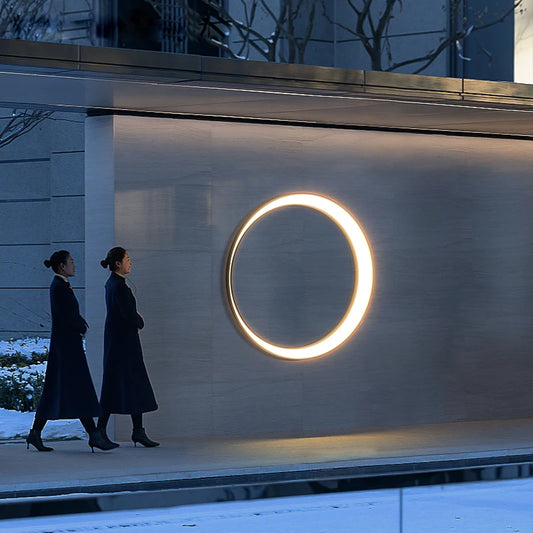 Stainless Steel Round Moon Lamp IP65 - Shine Room