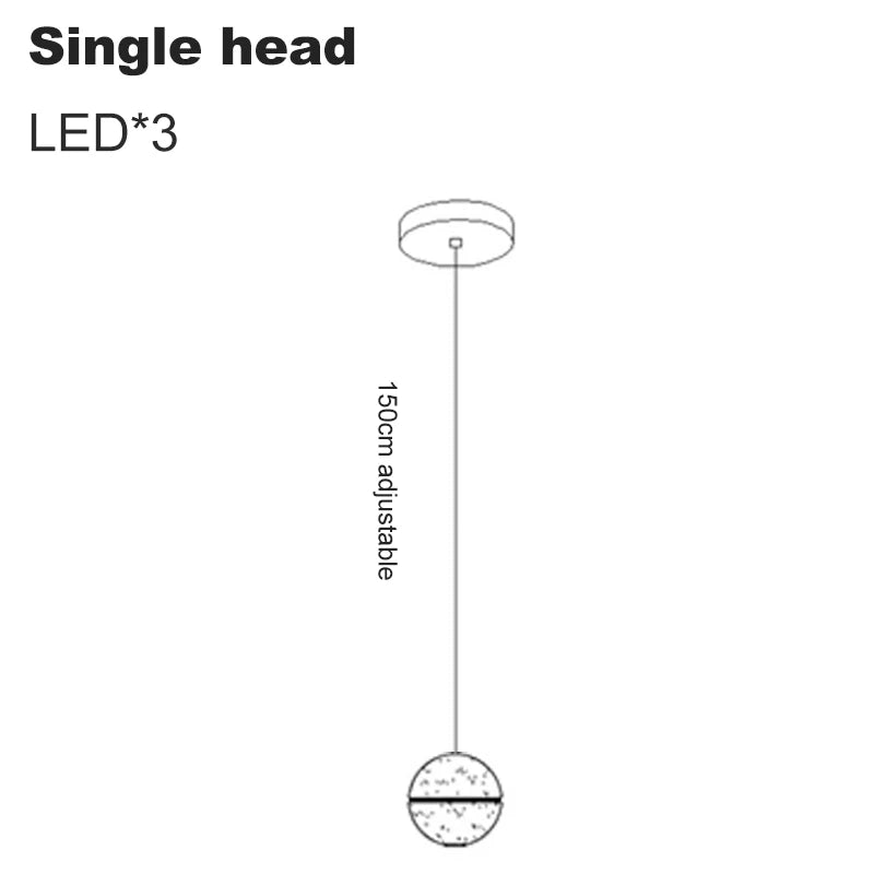 Villa Staircase Pendant Lights Crystal Glass Ball - Shine Room